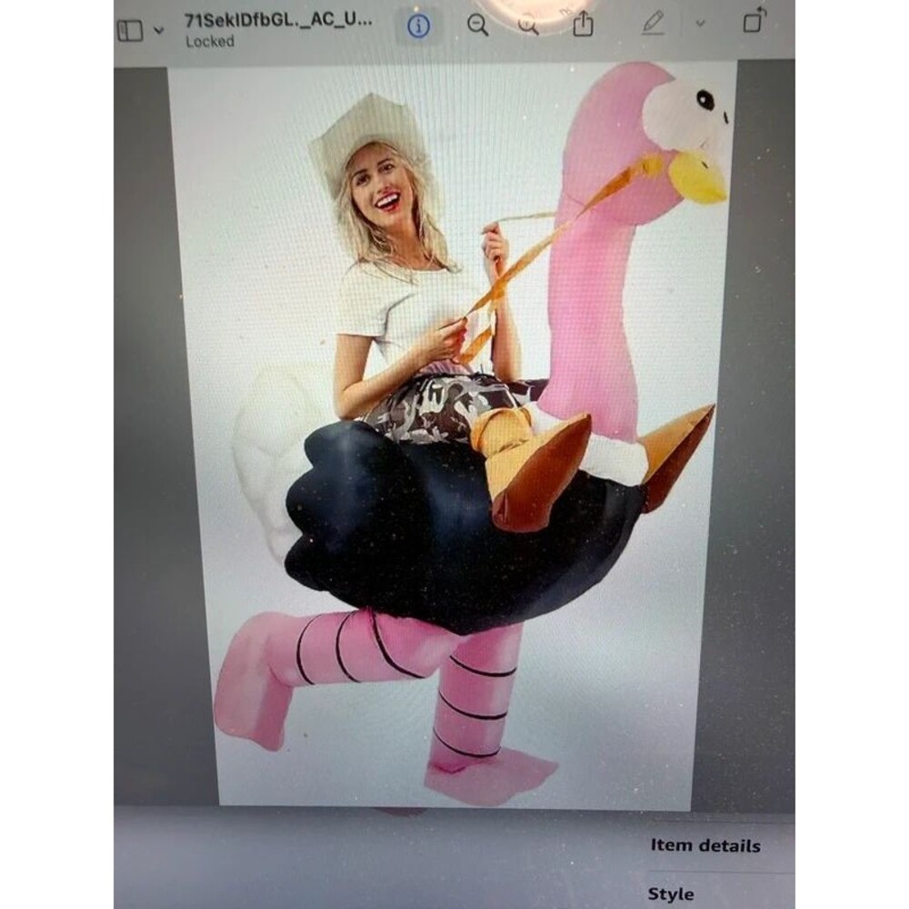 Costume Inflatable Ostrich Adult Bird Party Halloween Cosplay Trick or Treat